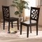 Baxton Studio Nicolette Modern and Contemporary Dark Brown Finished Wood 2-Piece Dining Chair Set 179-11385-Zoro - alternate 2